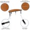Flash Furniture 76" Oval Wave Oak Table Set-14" Stack Chairs XU-GRP-14CH-A3048CON-48-OAK-T-P-GG - alternate 4